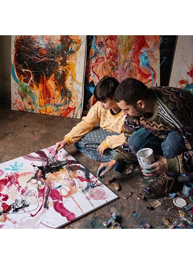 سمارت 5 لوحات قماشية مشدودة للرسم 20×30 سم - قطن 100% - لوحات قماشية كبيرة فارغة للرسم بالأكريليك والزيت - Image 4